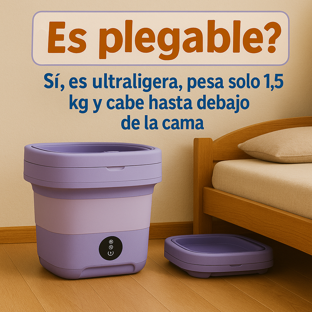 Mini Lavadora que Lava, Seca y se Esconde cuando No la usas