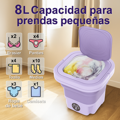 Mini Lavadora que Lava, Seca y se Esconde cuando No la usas